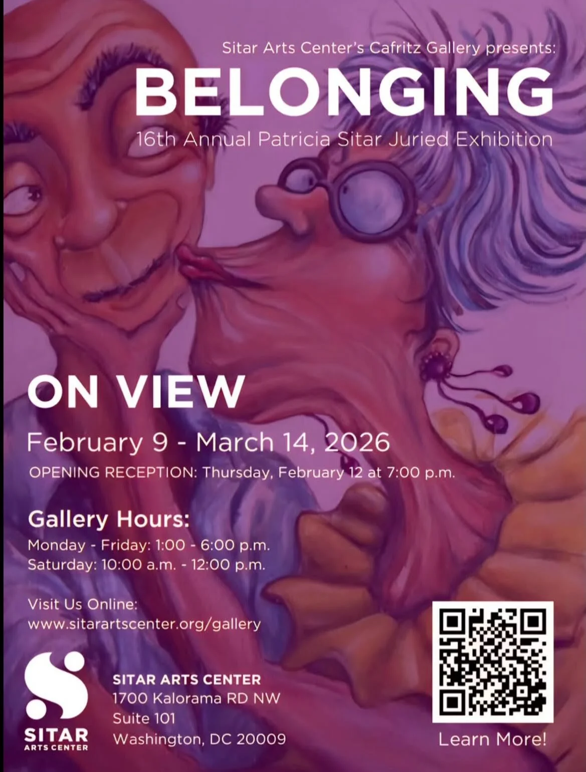 My first group art show of the year !!!
And of course YOU&rsquo;RE INVITED
16th Annual Patricia Sitar Juried Exhibition: Belonging &ndash; Opening Reception
Thursday, February 12, 2026
7:00 - 8:30 p.m.
@sitarartscenter

This special exhibition featur