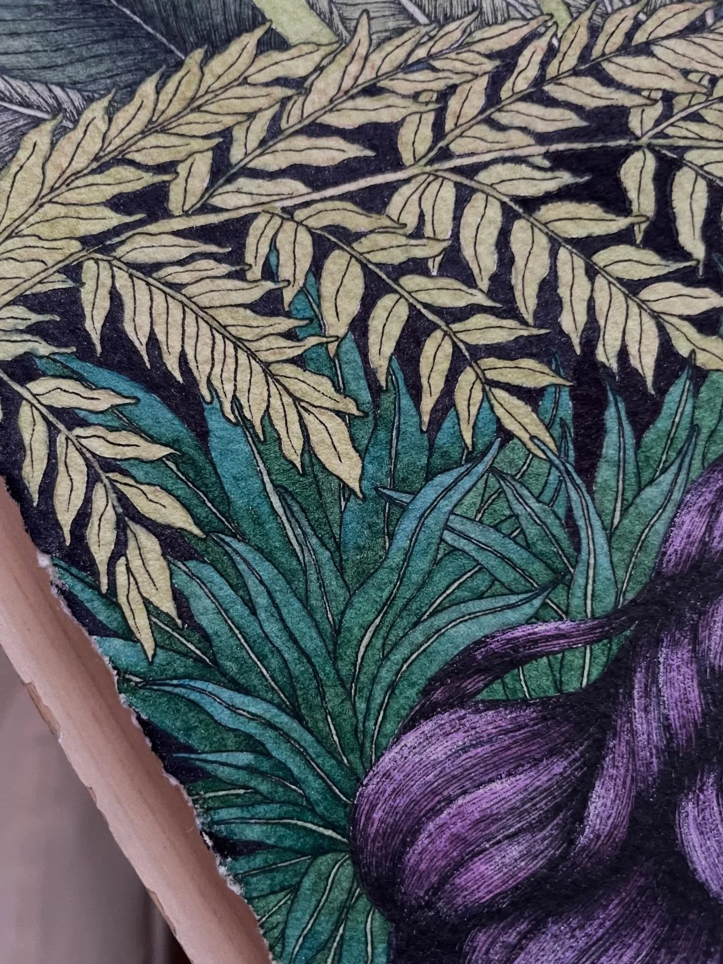 Details of the artwork ✨
#botanicalart #foliage #watercolourartwork #theblckpen #lilacpurplehair