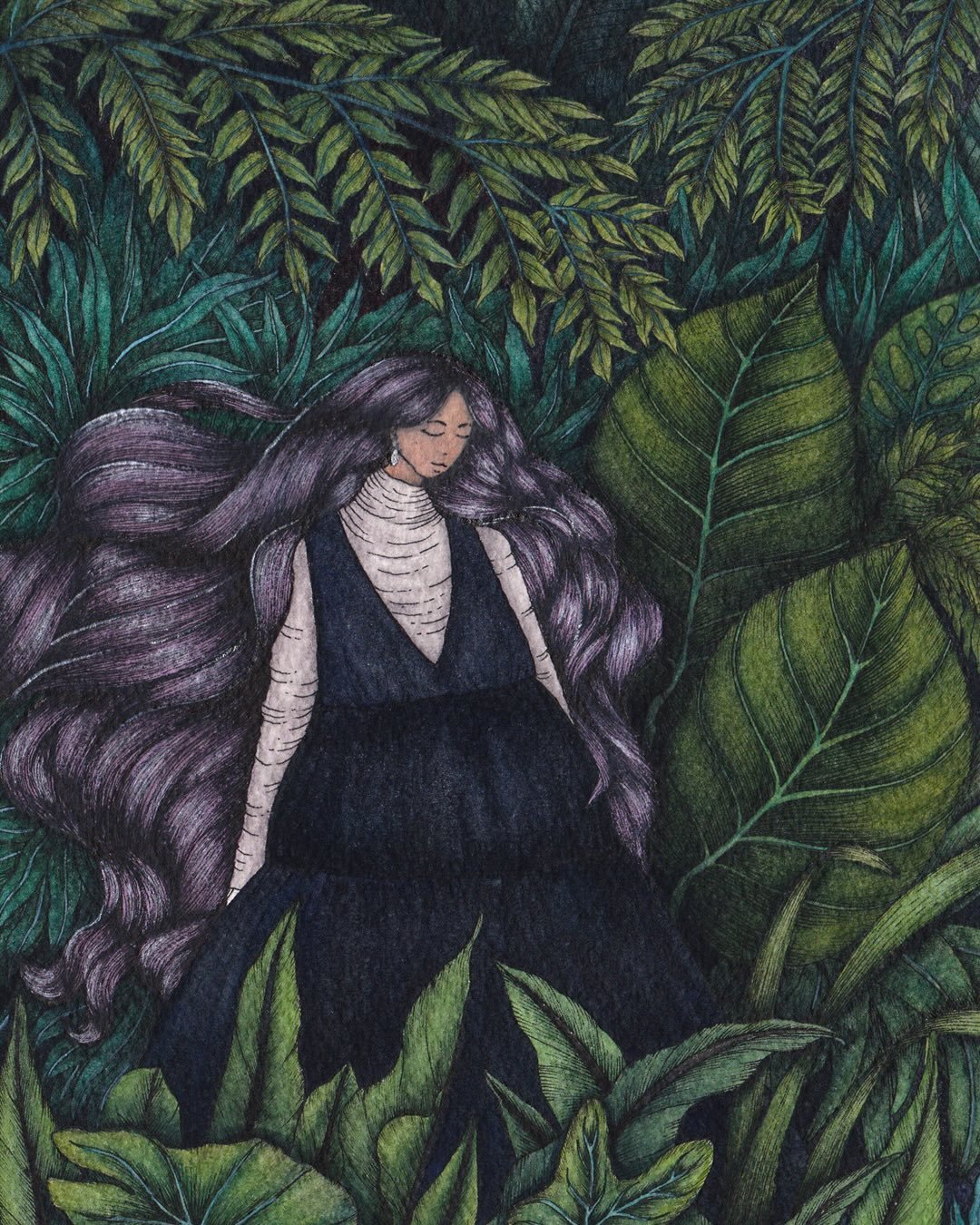 Hi all! 
I am very happy to share a new series of artworks called Quiet Forest. 
The artworks are going to be exhibited in my first solo show @offthekerbgallery from 28th May - 12th June
Here&rsquo;s one of the artworks in the series titled &lsquo;Wa