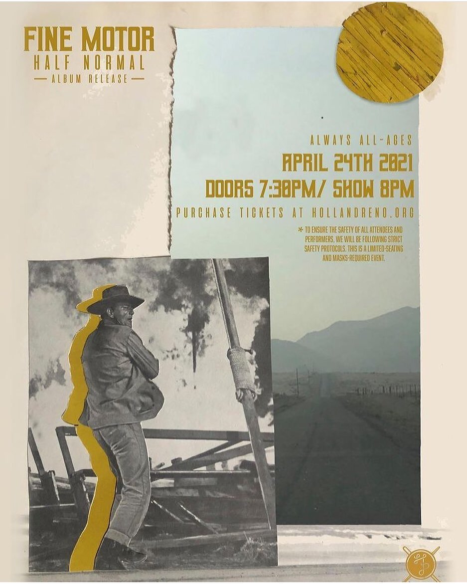 We&rsquo;re honored to be playing a limited-seating, ticketed, socially-distanced, but still in person show to celebrate the release of our new record at @hollandreno on 4/24! Big, heartfelt thank you to Holland for hosting this special night and res