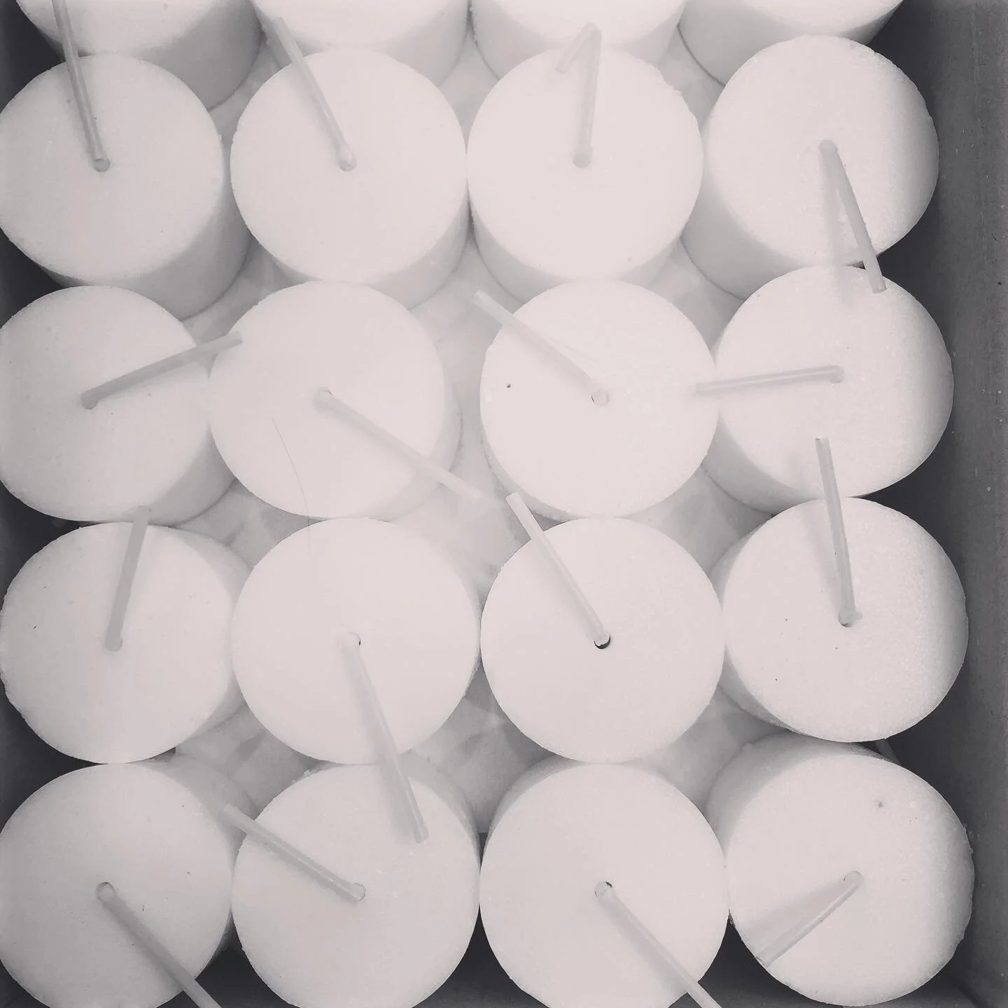 Votive candles have arrived!  29 more days!!!!! #meanttobemerl