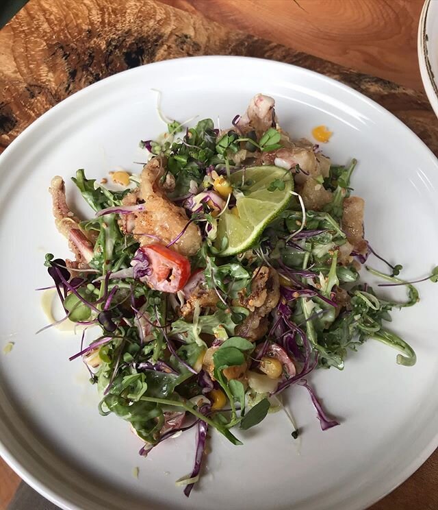 Hood River location Calamari salad.
.
.
.
#calamari #salad #hoodriveroregon