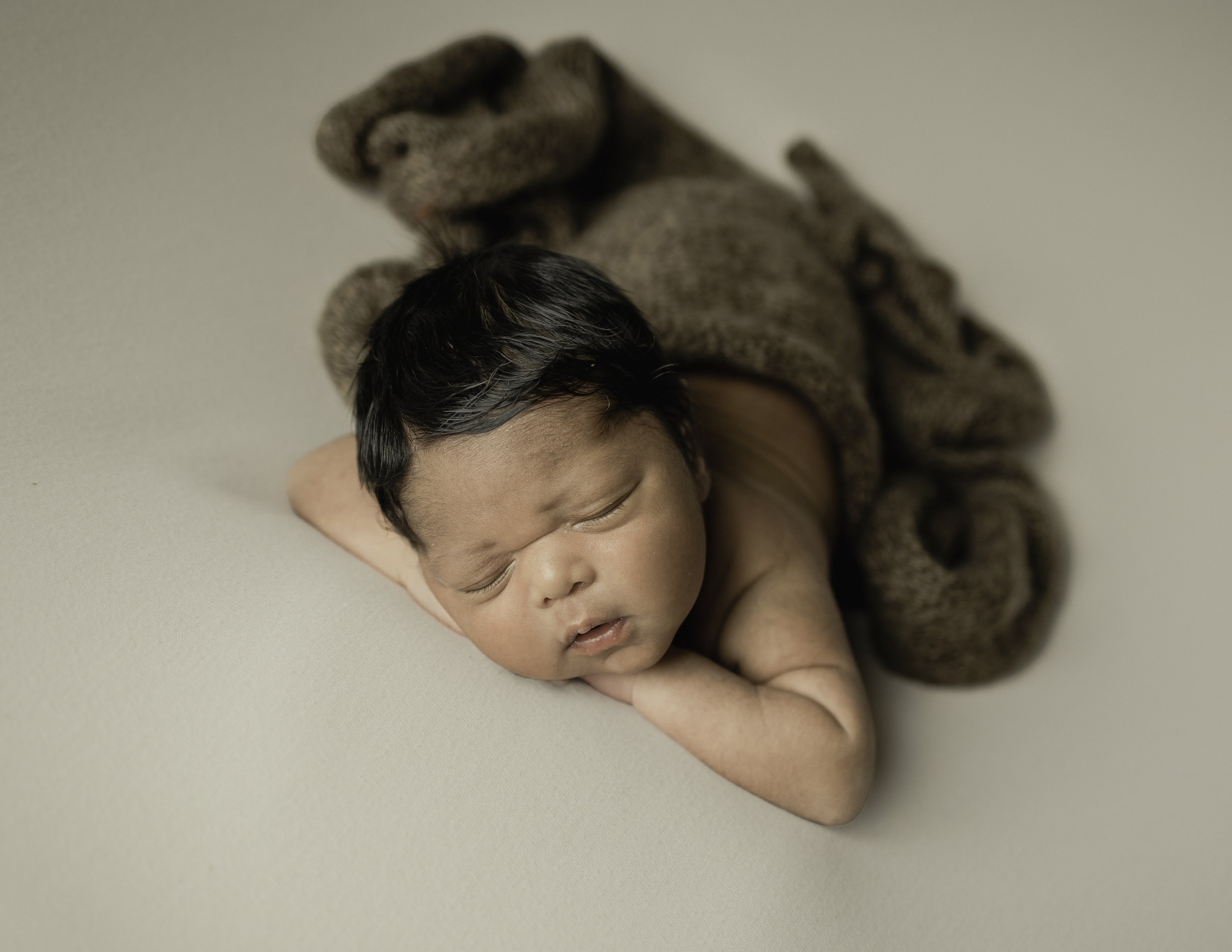 newborn baby boy posed in a studio session Sigonella Italy