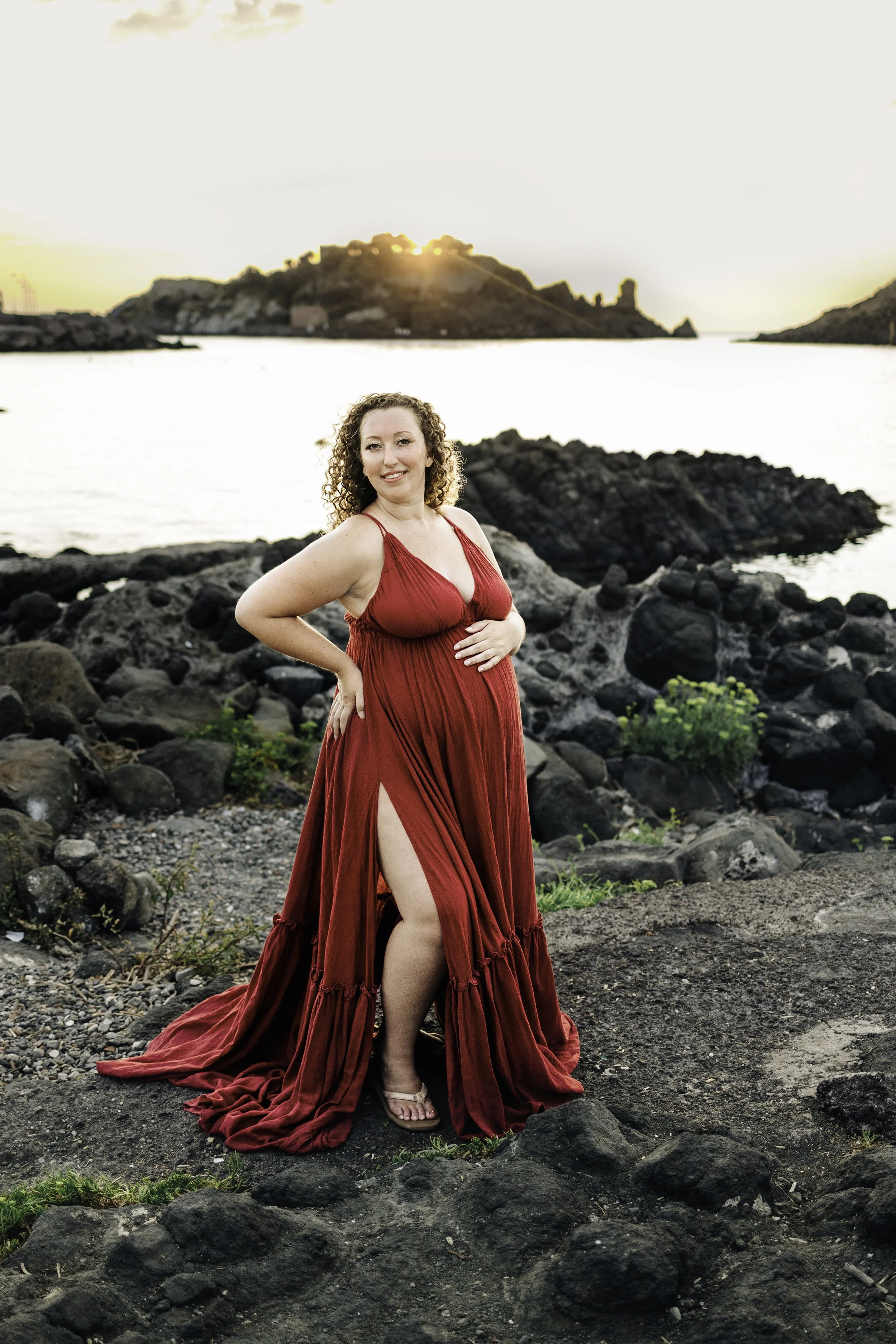 Maternity session at Cyclops Island, Sicily