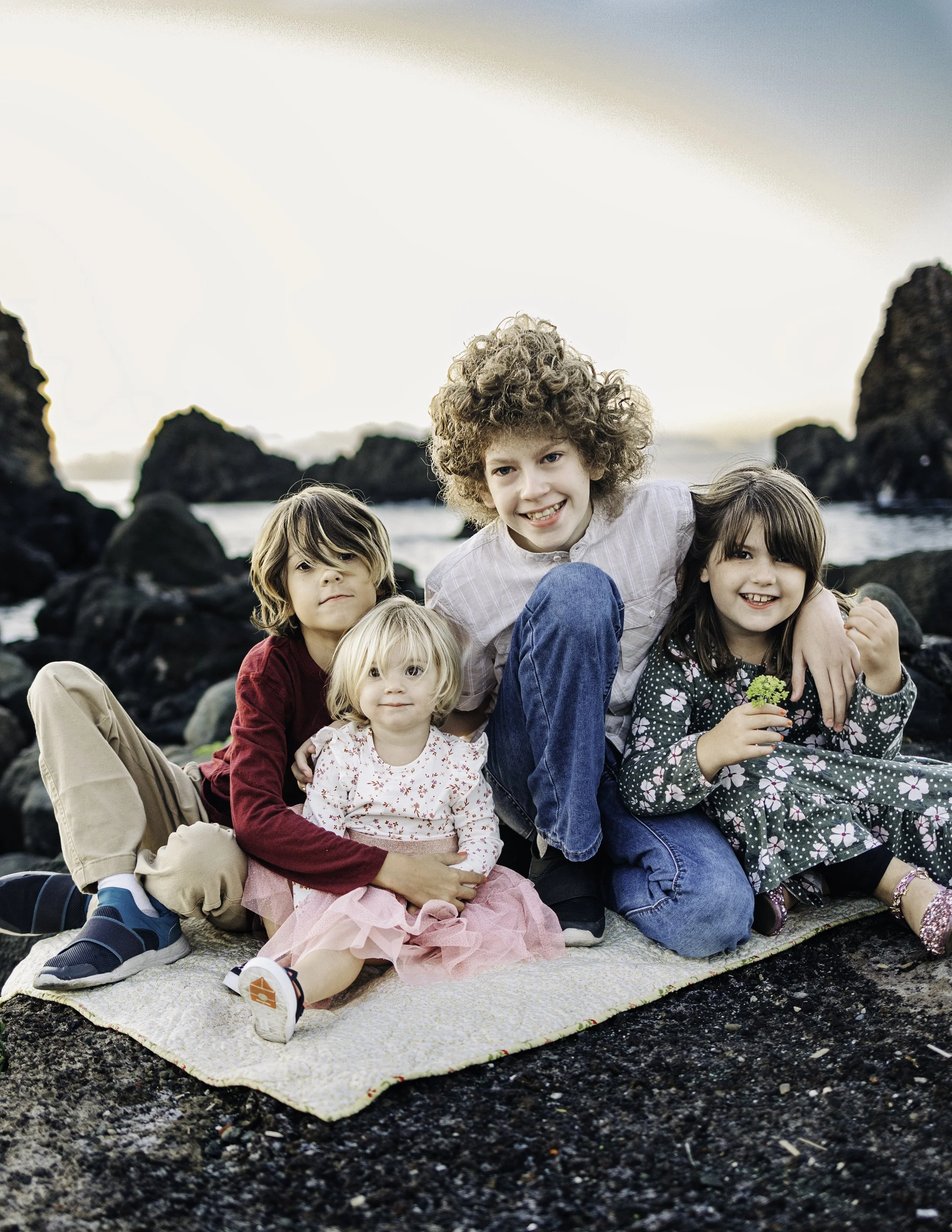 Portrait of siblings taken in AciCastello Sicilia