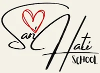 Handwritten logo with a red heart, the words 'and Hati School' in stylized script.