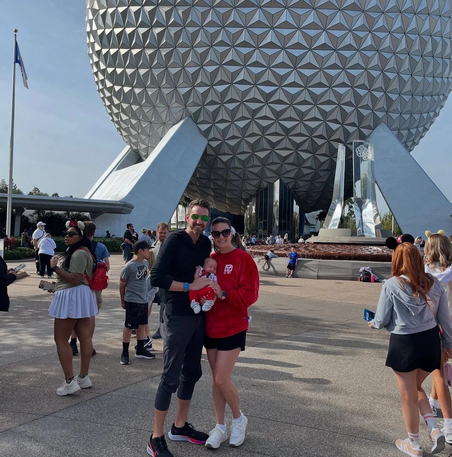 Such a special day visiting Daddy at work &amp; hearing him sing with Voices of Liberty! 🇺🇸 We got to see so many friends and make so many memories. 

It was Baby Livi&rsquo;s first Disney day and she loved it! 🩵

This little girl is so loved and 
