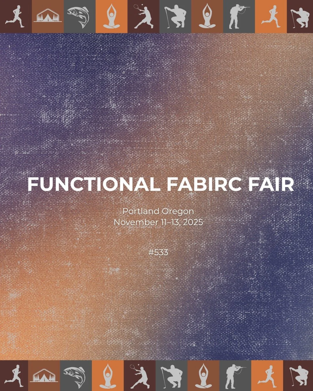 📢 We&rsquo;re heading to Functional Fabric Fair in Portland, Oregon! 🇺🇸🍃
Join us this November 11&ndash;13, 2025 🗓️
We&rsquo;ll be featuring our newest innovations in high-performance and eco-conscious textiles &mdash; built for durability, move