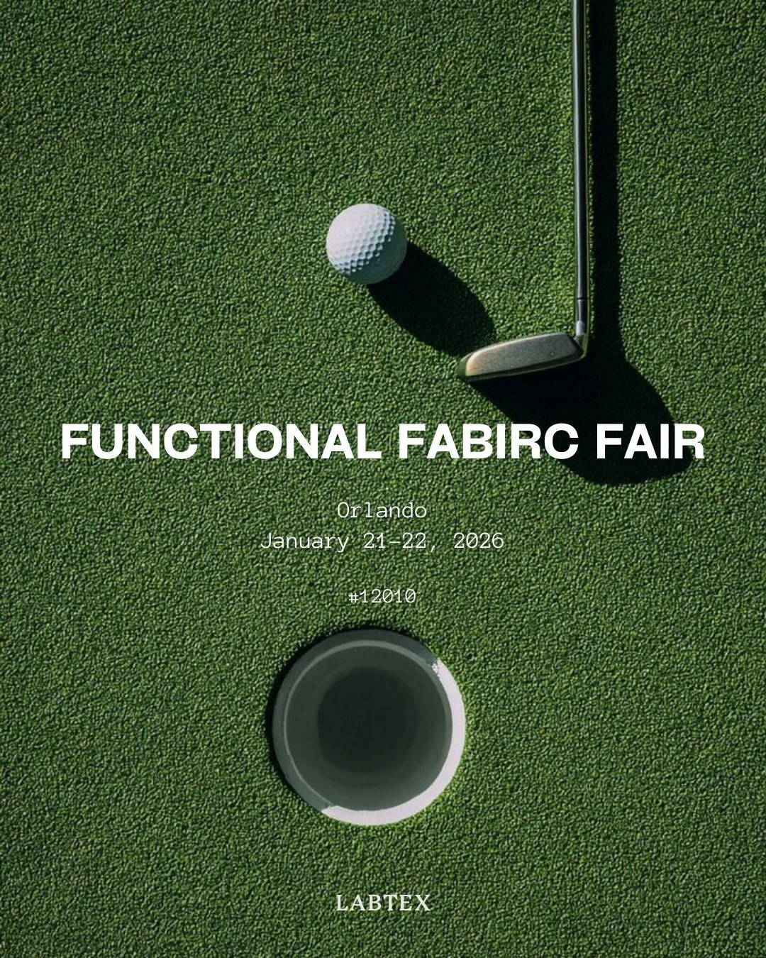 📢 Labtex is heading to FUNCTIONAL FABRIC FAIR Orlando.
Join us January 21&ndash;22, 2026 as we present our latest innovations in 🌿 sustainable materials and 💪 high-performance textiles.
Whether you&rsquo;re designing for mobility, comfort, or resp