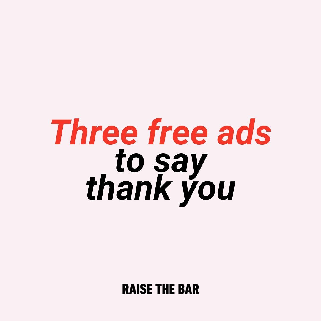 🚨 Competition Time 🚨 Do you have a message you want Raise The Bar listeners to hear? 👂

We're saying thank you for 40,000 listens by giving you the chance to win a FREE pre-roll ad on the podcast!

Entering is easy. Simply send a 100 word pitch ab