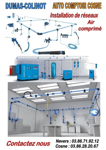 Réseau pneumatique d'air comprimé  NEVERS DECIZE COSNE
