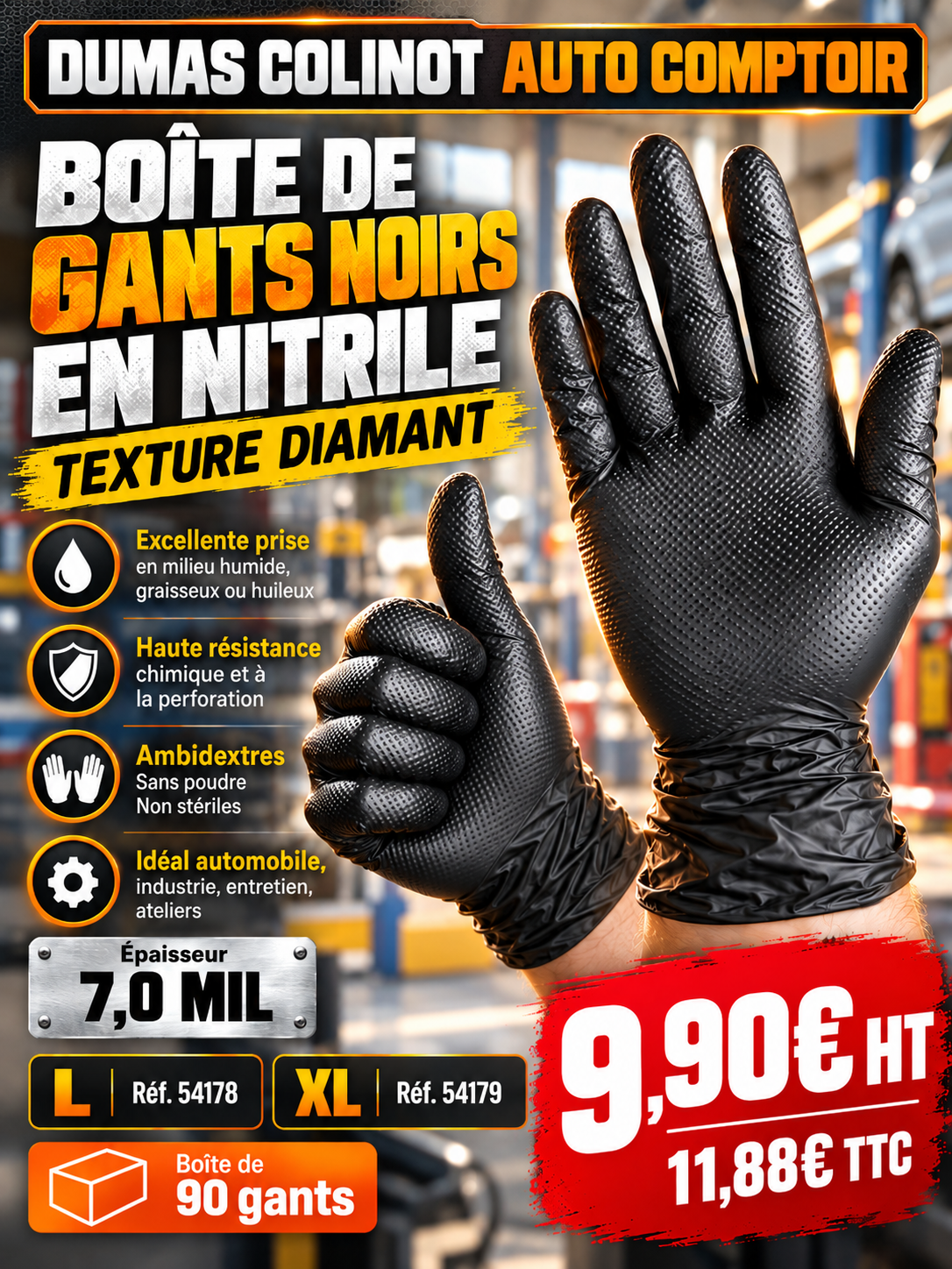 Gants nitrile noirs, texture diamant.png