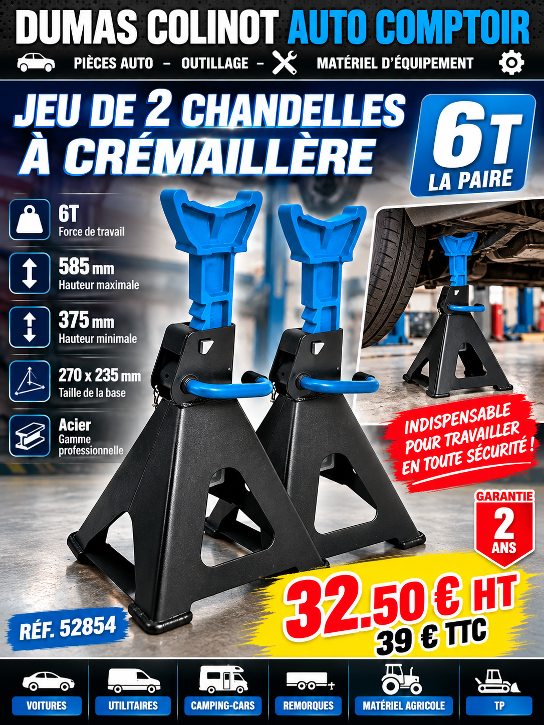 Chandelles auto professionnelles 6T.png