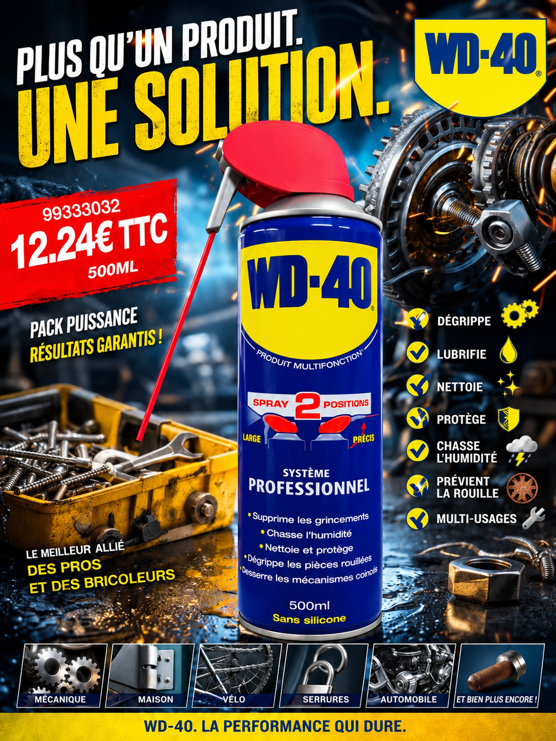 Affiche WD-40 industrielle, prix mis à jour.png