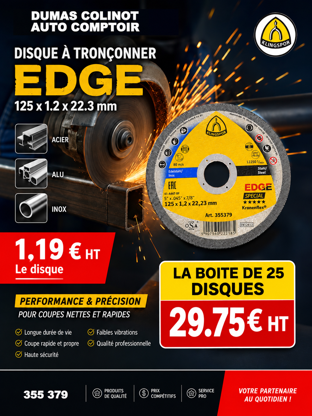 Affiche industrielle Klingspor EDGE spéciale.png