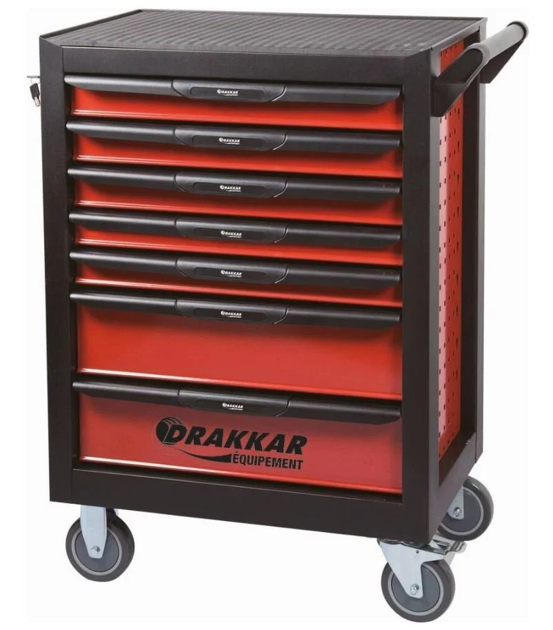 Servante d'atelier 7 tiroirs rouge/noir DRAKKAR 09140 Nevers Decize Cosne sur Loire.
