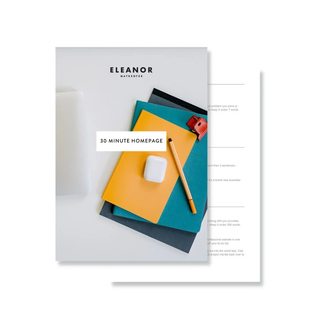 30 minute home page text workbook and training