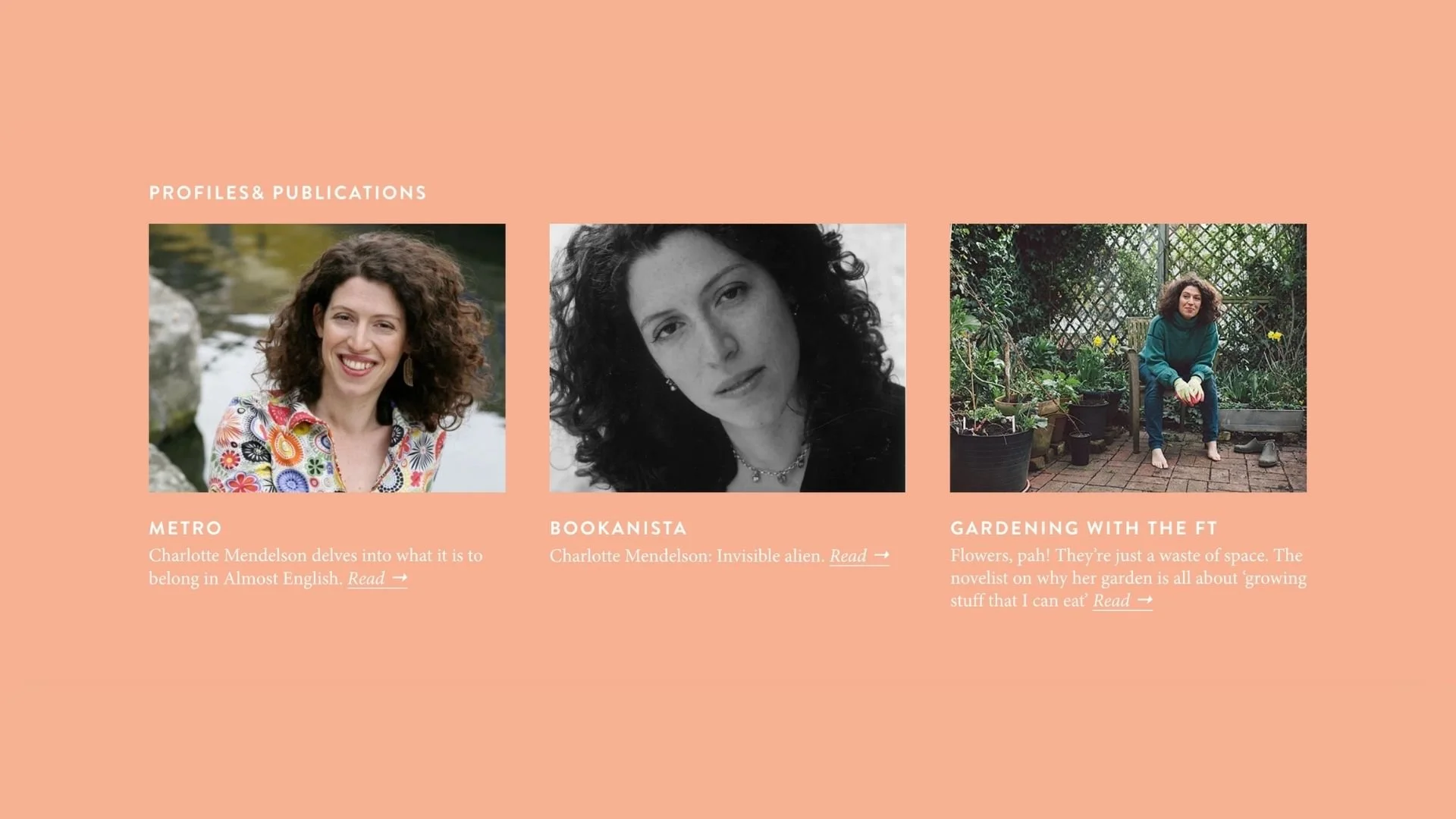 Charlotte Mendelson profiles