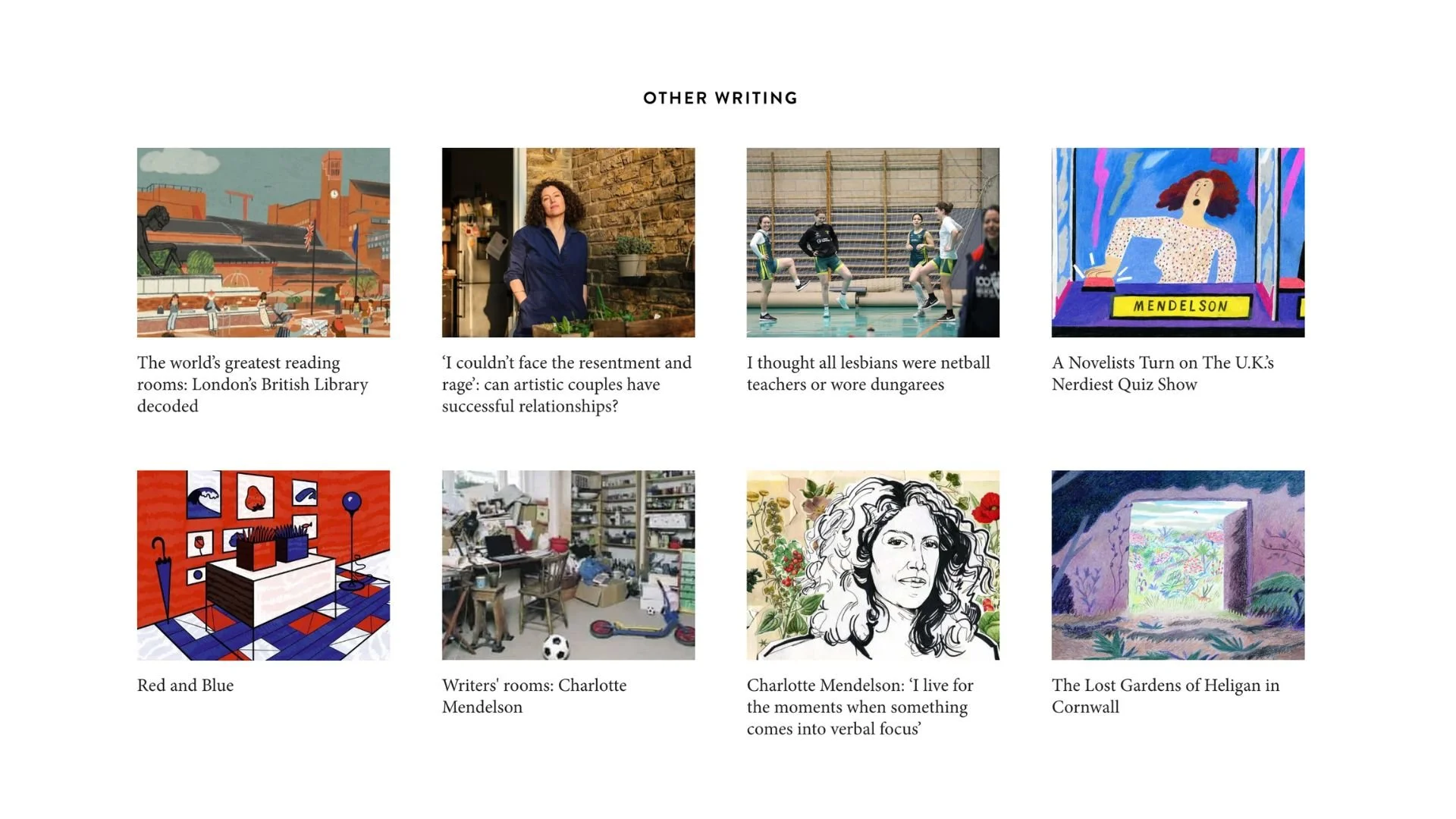 Charlotte Mendelson selected writing