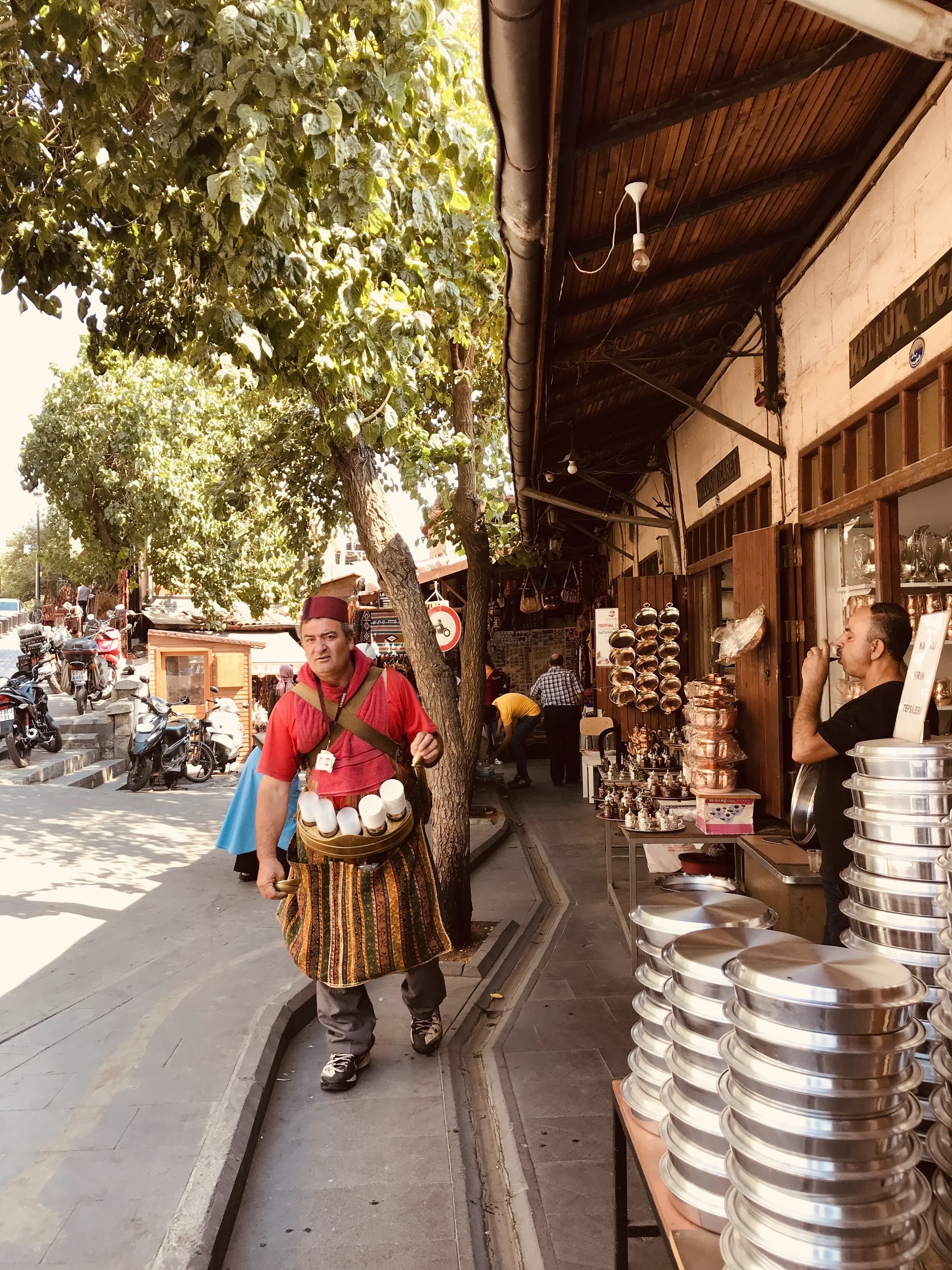 Cold shertbet (sweet traditional drink) selling for hot days in Antep