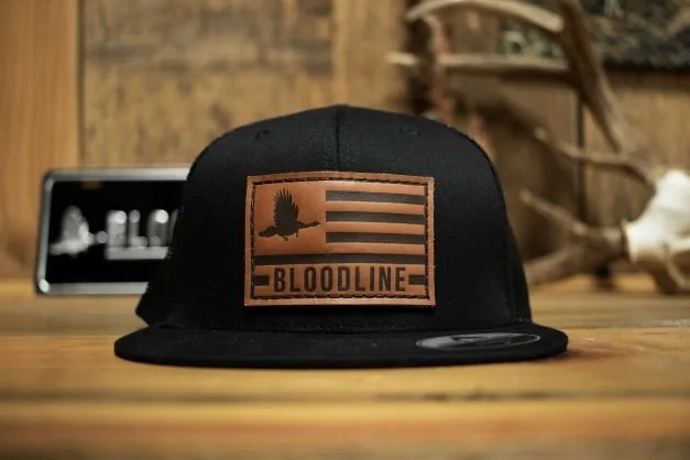 Black Bloodline Flag Leather Patch Hat