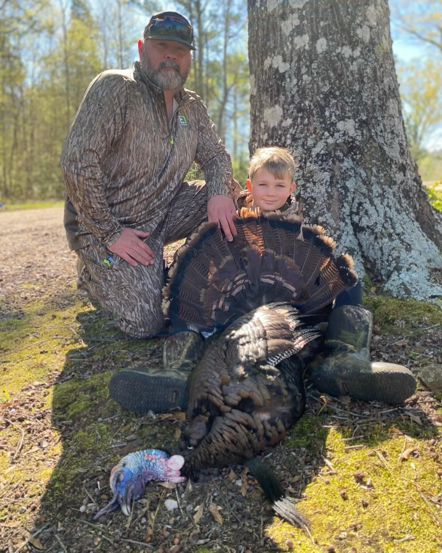 Lil’ Bub was able to finally seal the deal on an opening day bird.  Sometimes things go perfect and end perfect, but then sometimes it takes all your shells and a tripod along with an out of breath ole’ dad to finish one off.  Just ask In