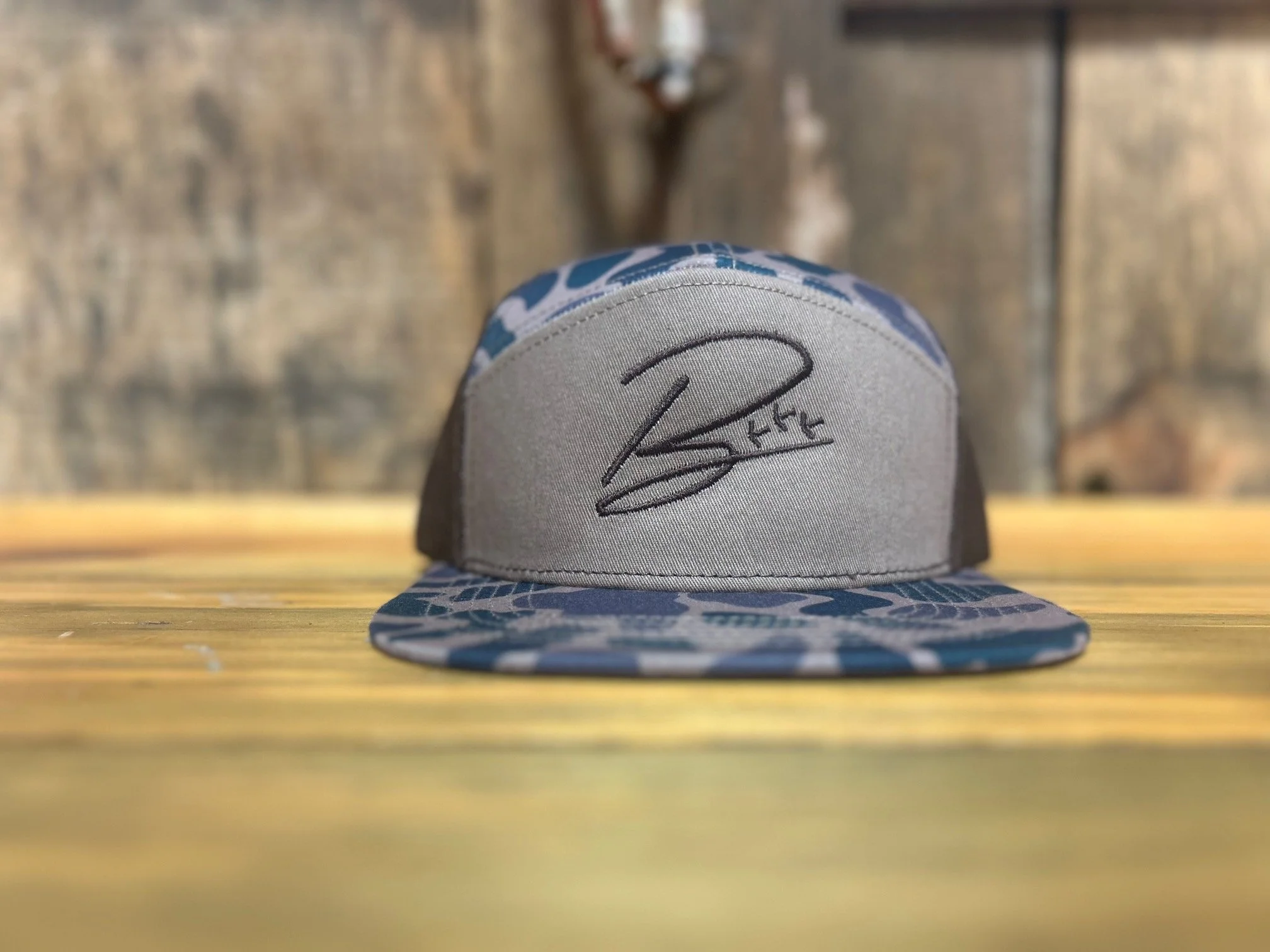 Delta/Chocolate 7 Panel Hat Embroidered B