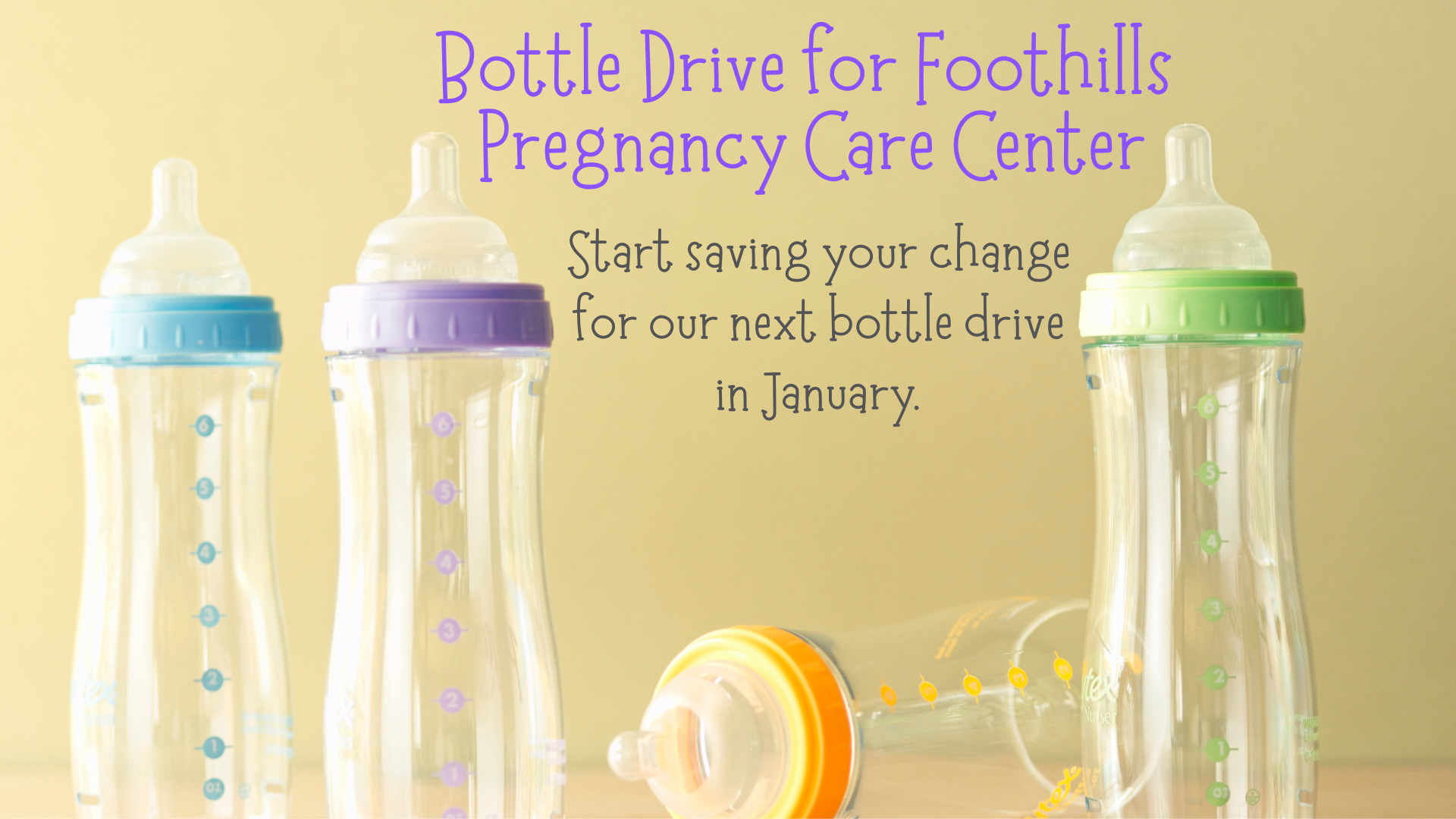 Bottle Drive For Foothills