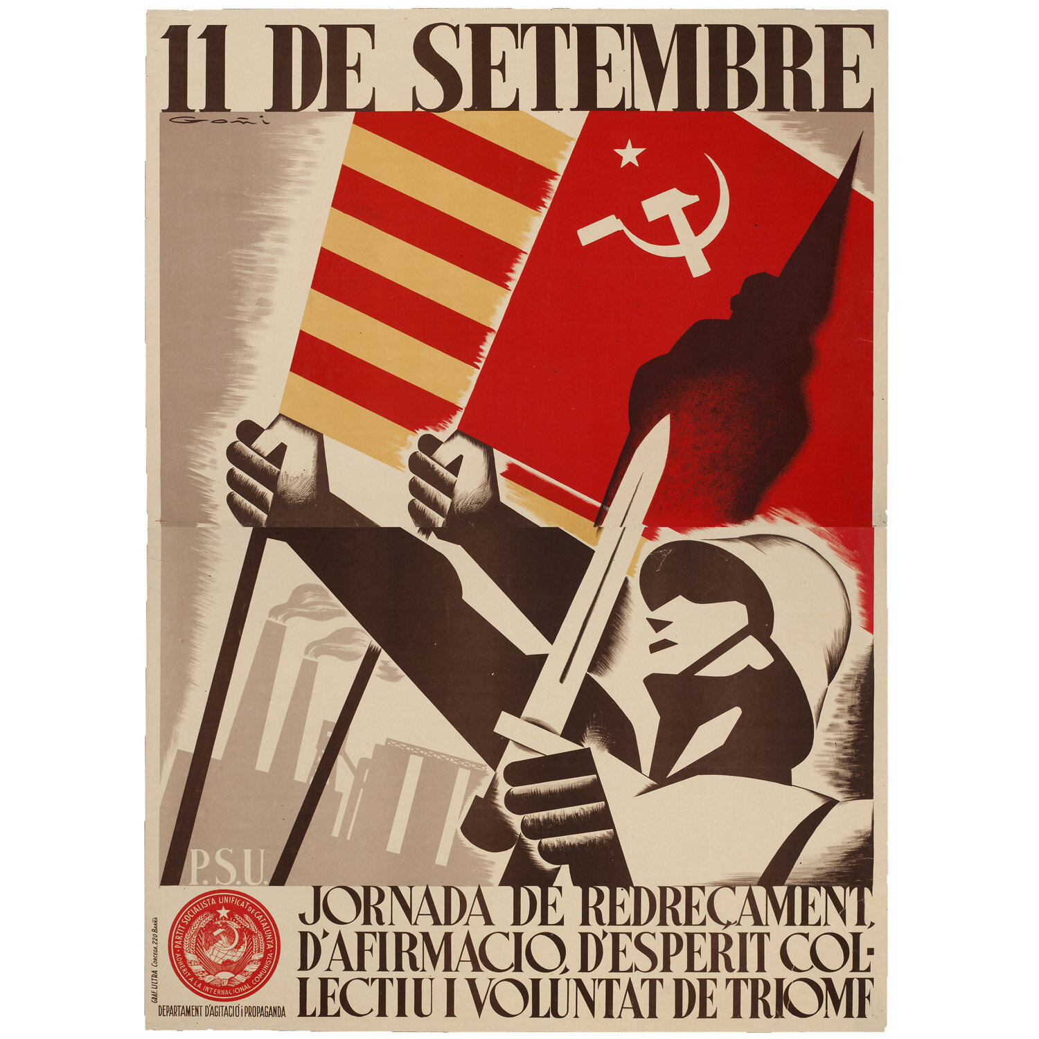 WAR SPANISH CIVIL ENLIST SOCIALISM ANTI FASCIST SPAIN OLD POSTER 2862PYLV 