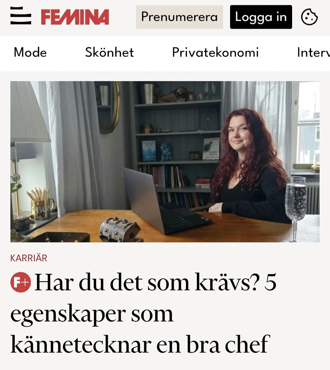 Intervju i Femina 