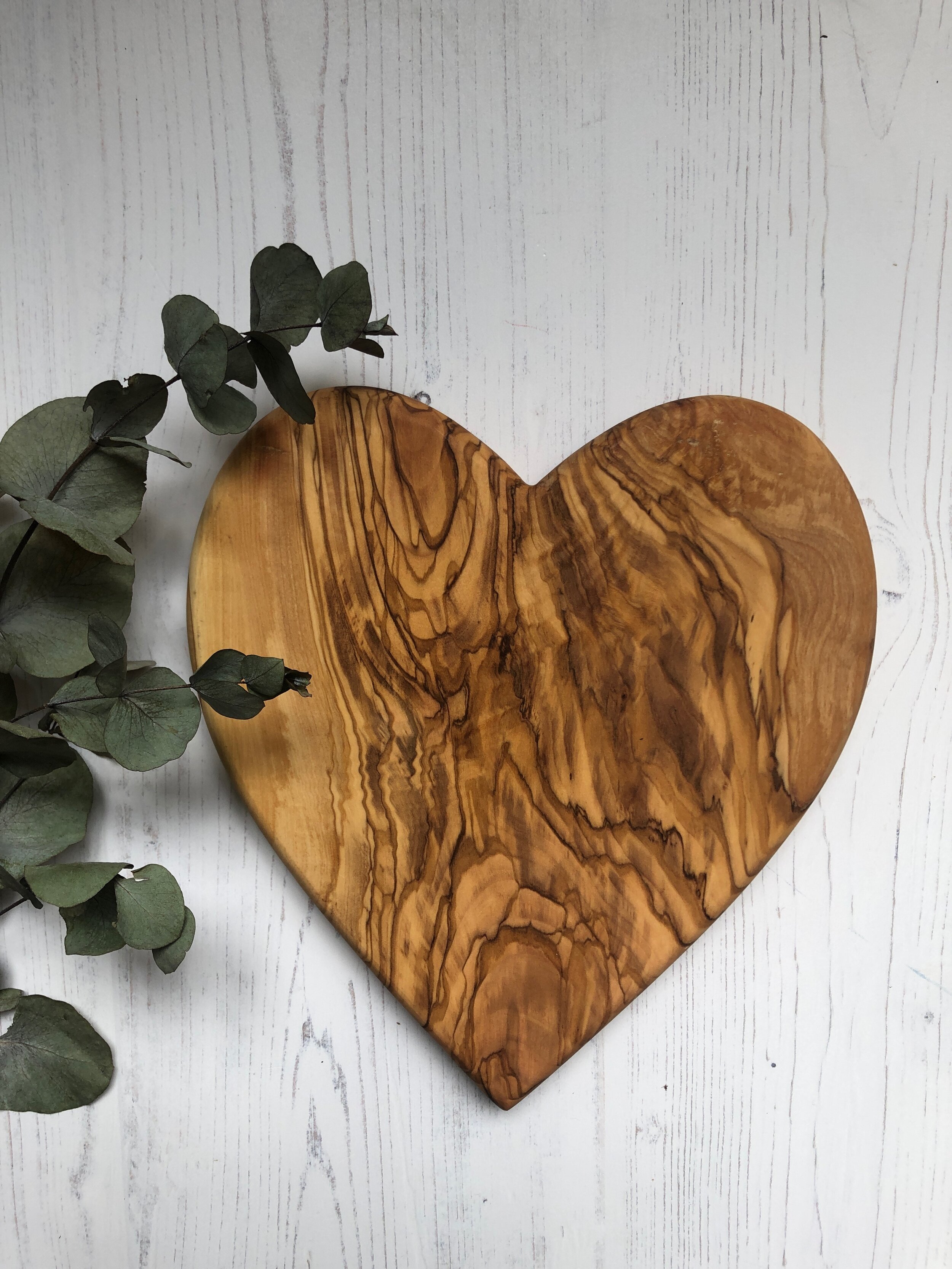 Olive Wood Heart Shaped Chopping Board