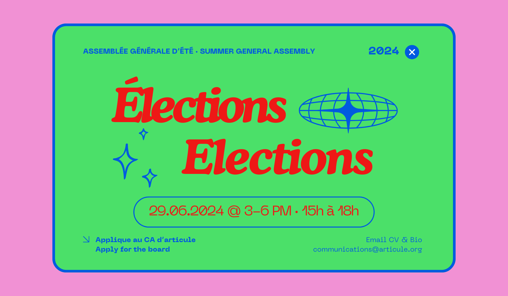 Summer General Assembly & Elections