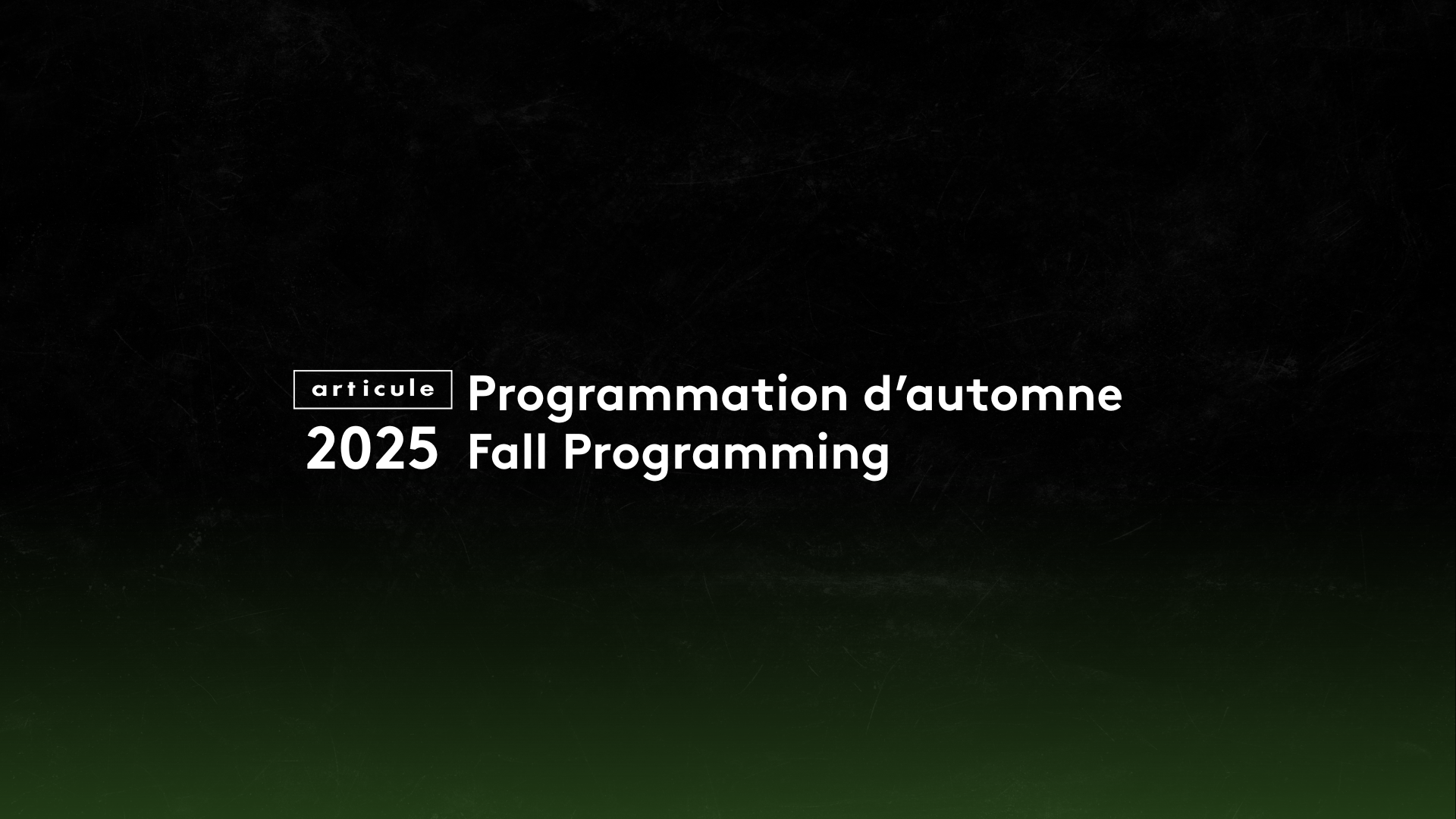 Fall Programming 2025