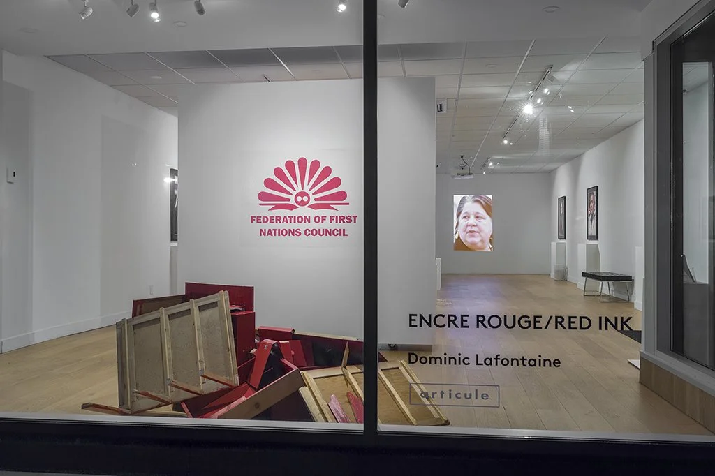 © Photo by Guy L'Heureux, RED INK/ENCRE ROUGE by Dominic Lafontaine, 2026.