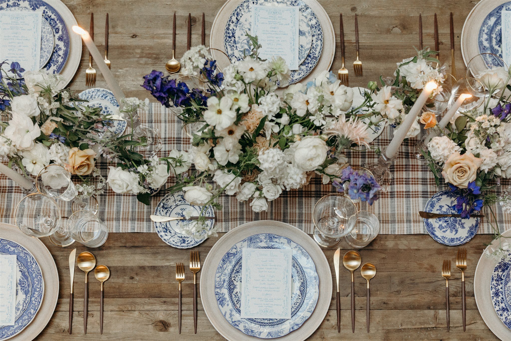 Wedding tablescape from Los Angeles wedding planners GATHER Events at a LA private residence 