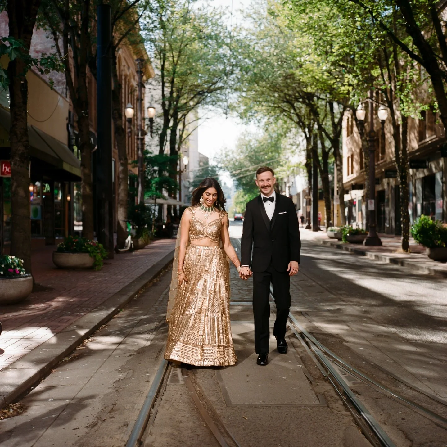 S+G&rsquo;s portraits in Portland with @tejasphotos on the evening of their sangeet + reception at the @ritzcarltonportland make our hearts sing ❤️ We&rsquo;re smitten. 

#sangeet #wedding #portland #pnwwedding #indianwedding