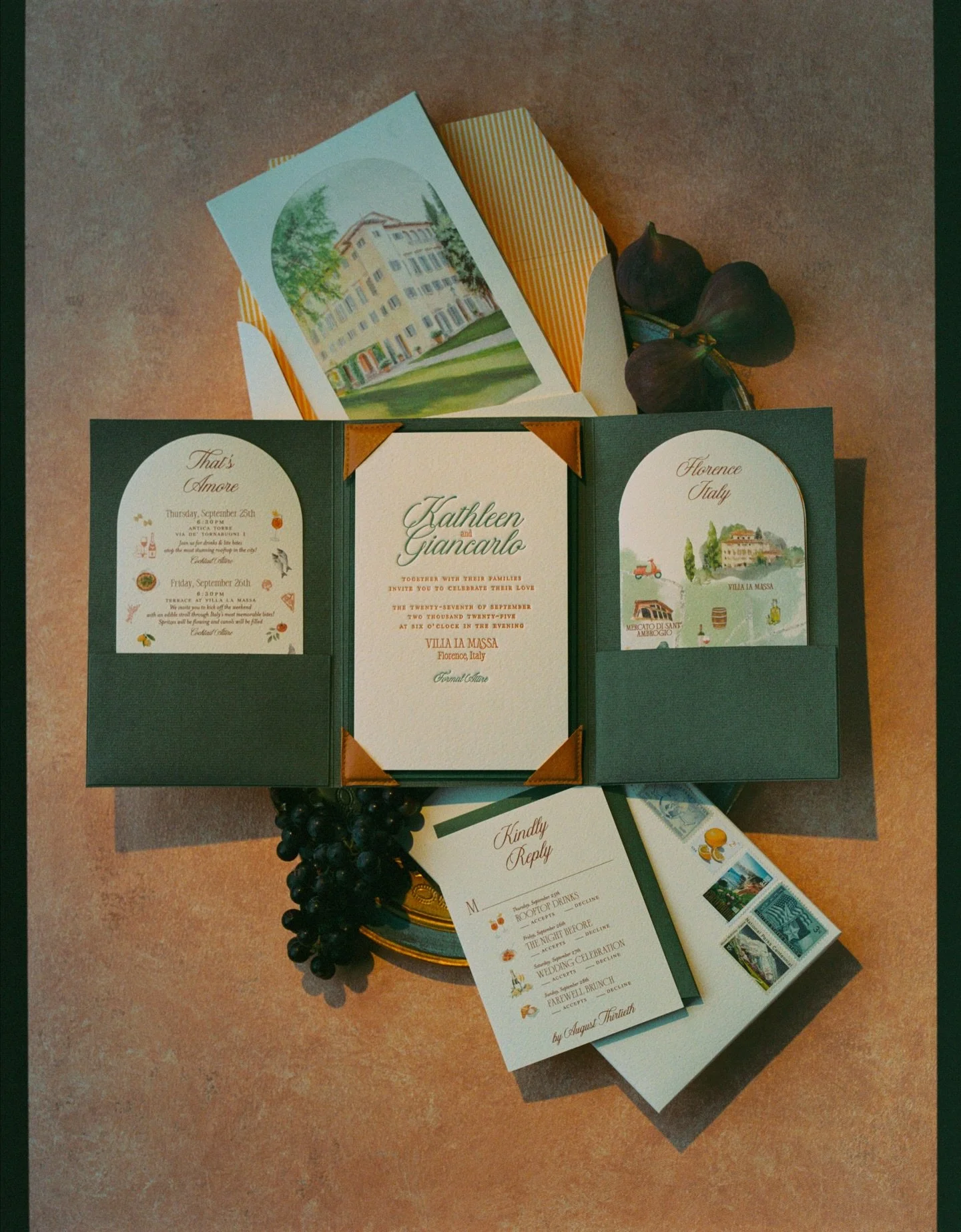 Dreamy stationery from @primandpixie and an entire afternoon with @forthephoto capturing details and playing with composition and lighting at the magnificent @villalamassaflorence &mdash;&mdash; a thing of beauty 🧡 

Planning/design @gatherevents
Ph