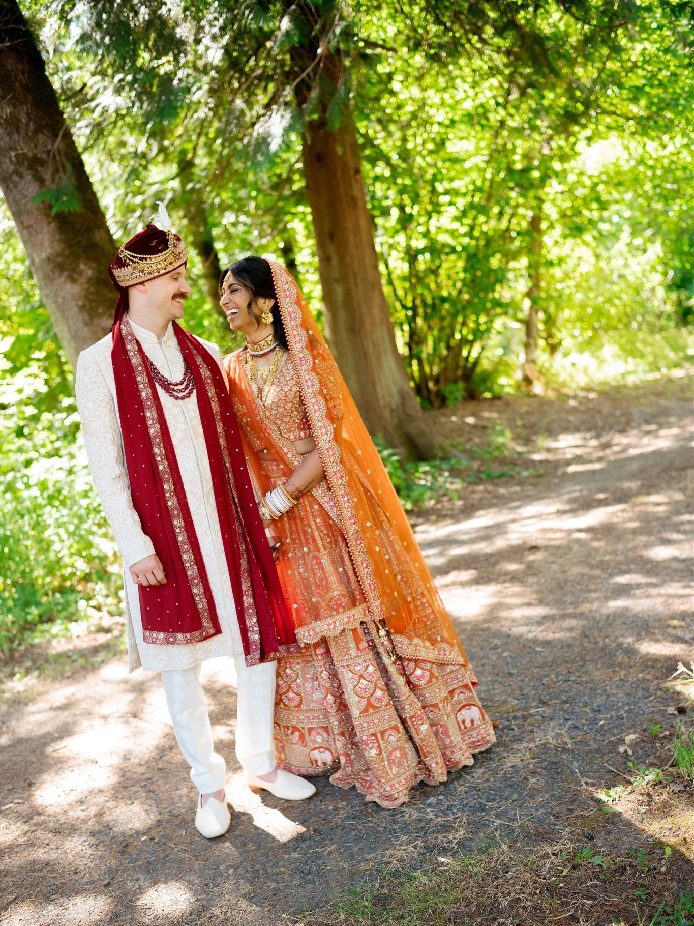 A peek at Sanjana and Garrett&rsquo;s ceremony celebration day at @capehornestate on the most perfect Pacific Northwest day- captured candidly and lovingly by @tejasphotos 🧡

Team

Planning and Design:&nbsp;@gatherevents
Henna: @sharp_henna
Hair and