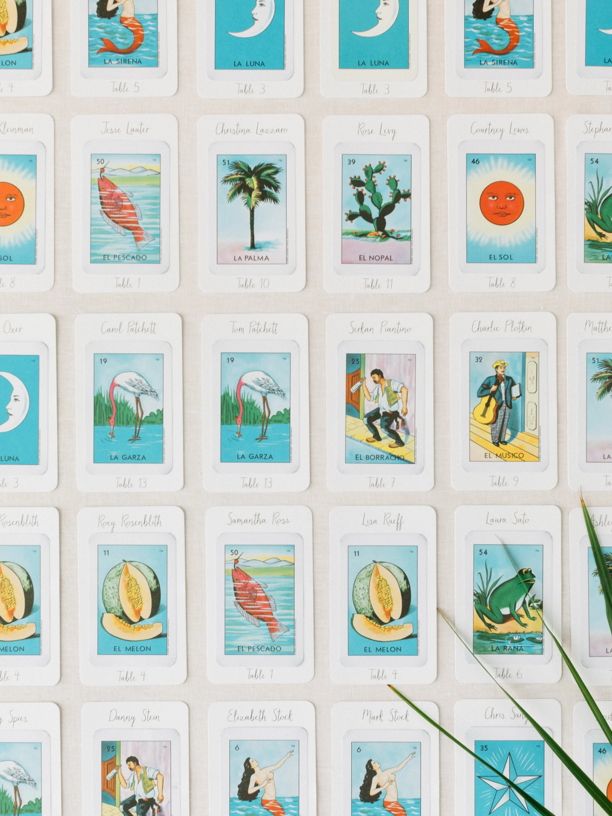Cinco de Mayo at the beautiful @hotelesencia 🌴 

Loter&iacute;a escort card display, customized maracas, abundant tropical fruit and an epic weekend of fiestas and love 🧡

Creative team

Photo @forthephoto 
Design/planning @gatherevents
Styling @ma
