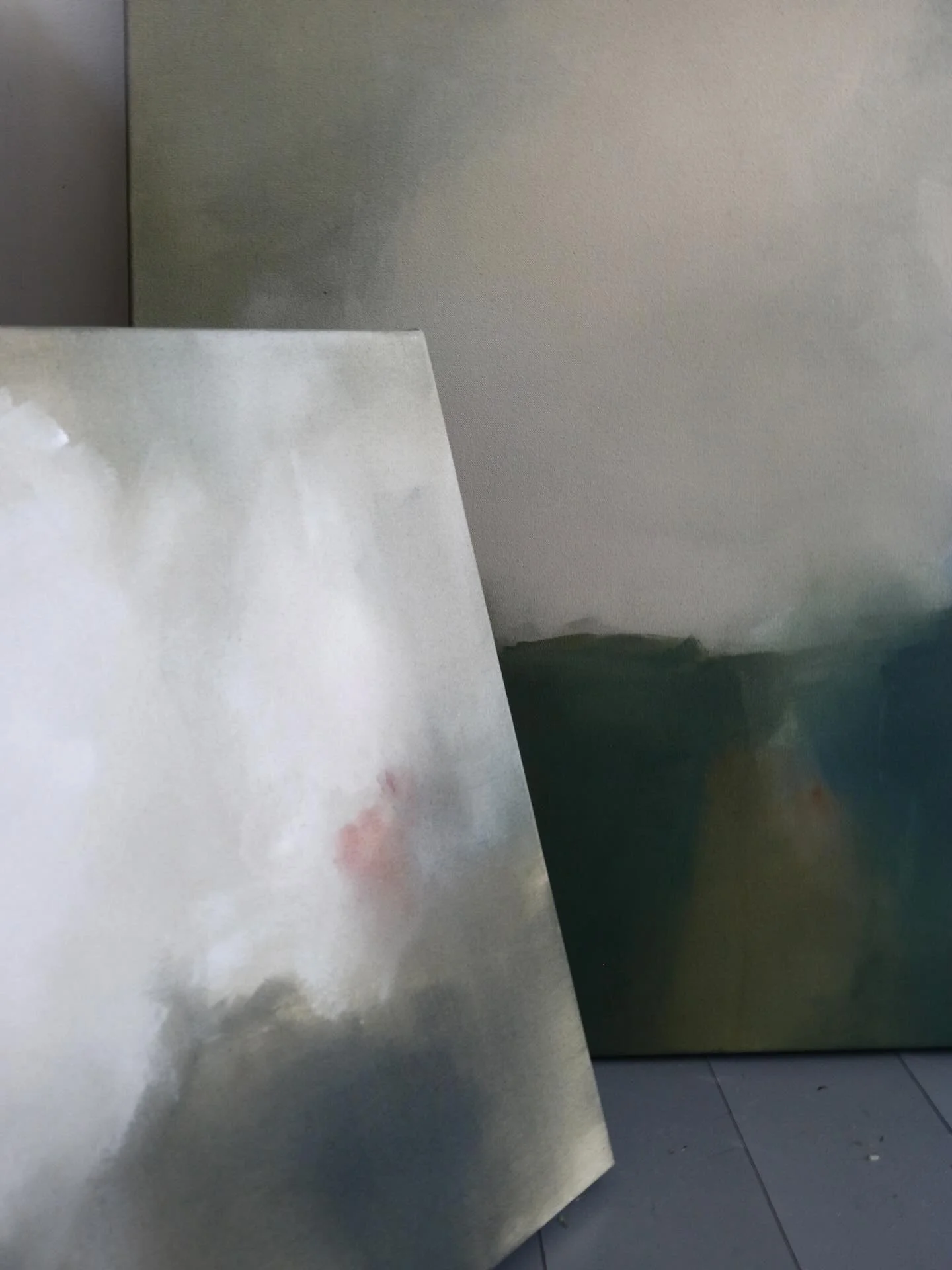 &lsquo;Between Green&rsquo;
19 3/4 x 23 3/4 inches
Acrylic on canvas
@tappancollective 

*sold