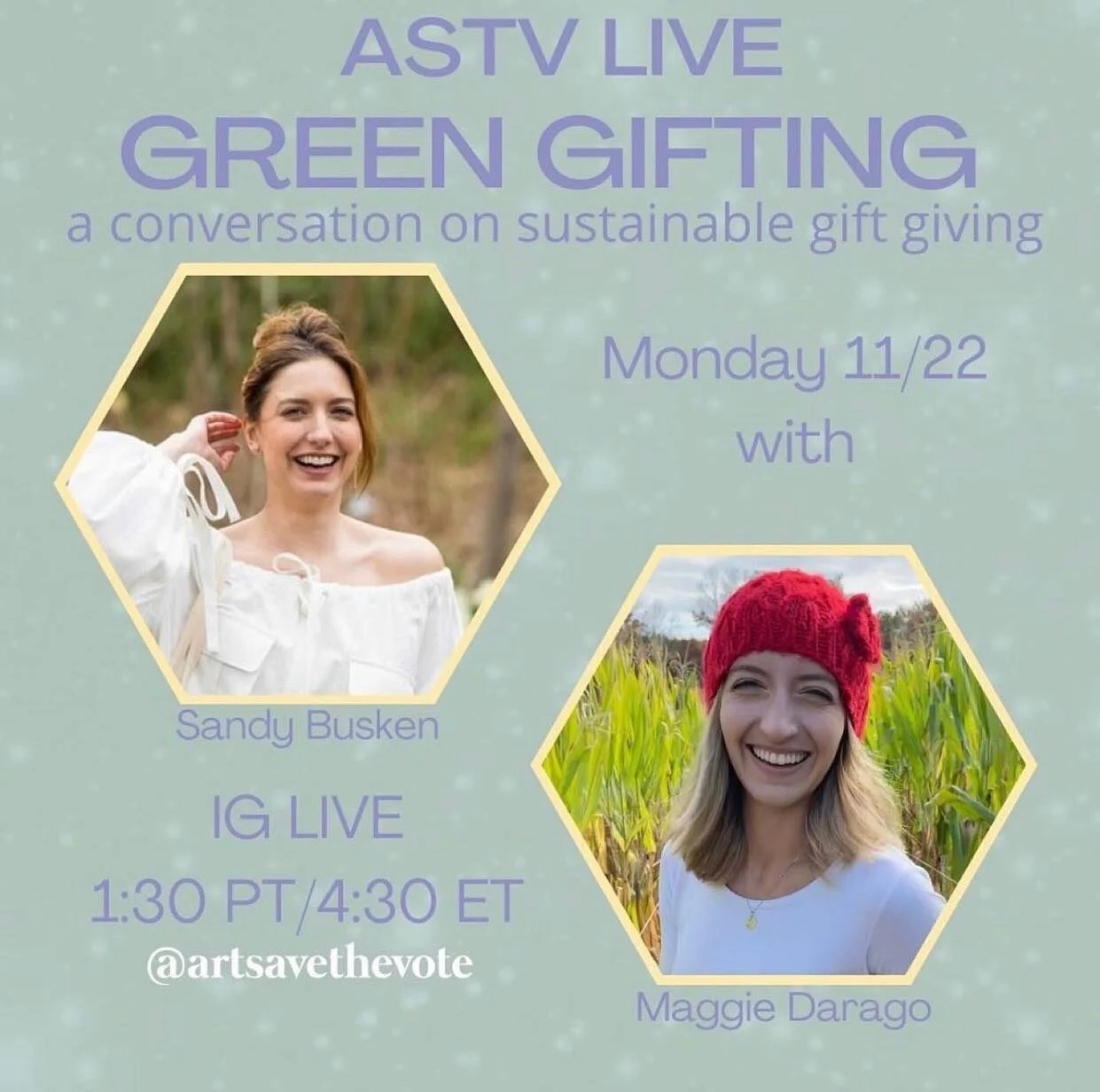 GIFT GIVING 🌿🎁🌿but less trashy

Join this IG chat TODAY on @artsavethevote hosted by @mangodrango ✨

Bring your holiday questions &amp; ideas✨

If you can&rsquo;t join live, drop them below⬇️⬇️⬇️