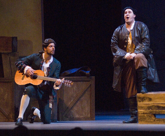  Almaviva singing his canzone in   Il Barbiere di Siviglia   with Greg Gerbrandt (Figaro) for Asheville Lyric Opera. 