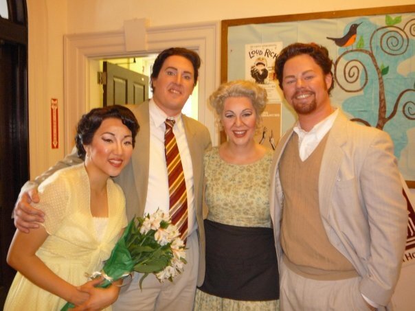  with Yungee Rhie, Celeste Fraser, and Kenny Stavert after our performance of   Il Barbiere di Siviglia   at Opera North (NH) 