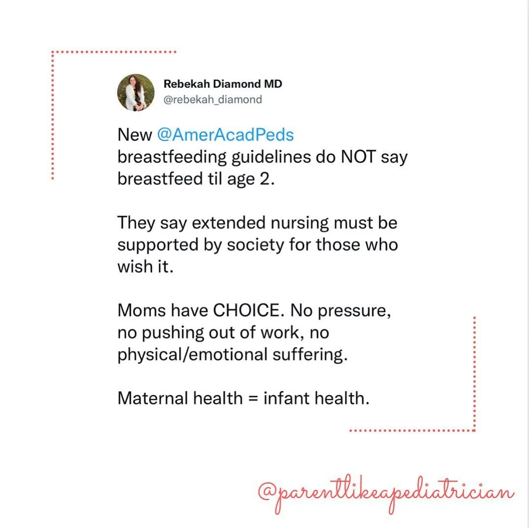 @ameracadpeds breastfeeding guidelines are causing a stir.

 I get it.

I felt a deep emotional panic when I saw the headline &ldquo;breastfeed til age 2.&rdquo;

That&rsquo;s not what they say. They say that our society needs to support parents who 