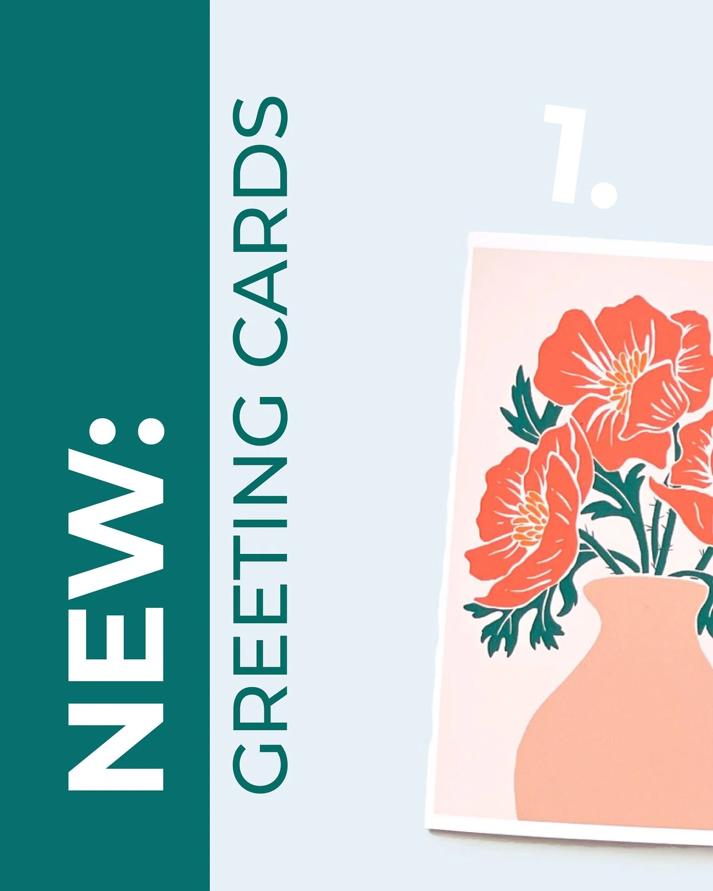 New product alert! So excited to release these sweet little floral greeting cards🥰. They are blank inside so can be used for any occasion. Which one is your favorite - 1, 2, 3, or 4?