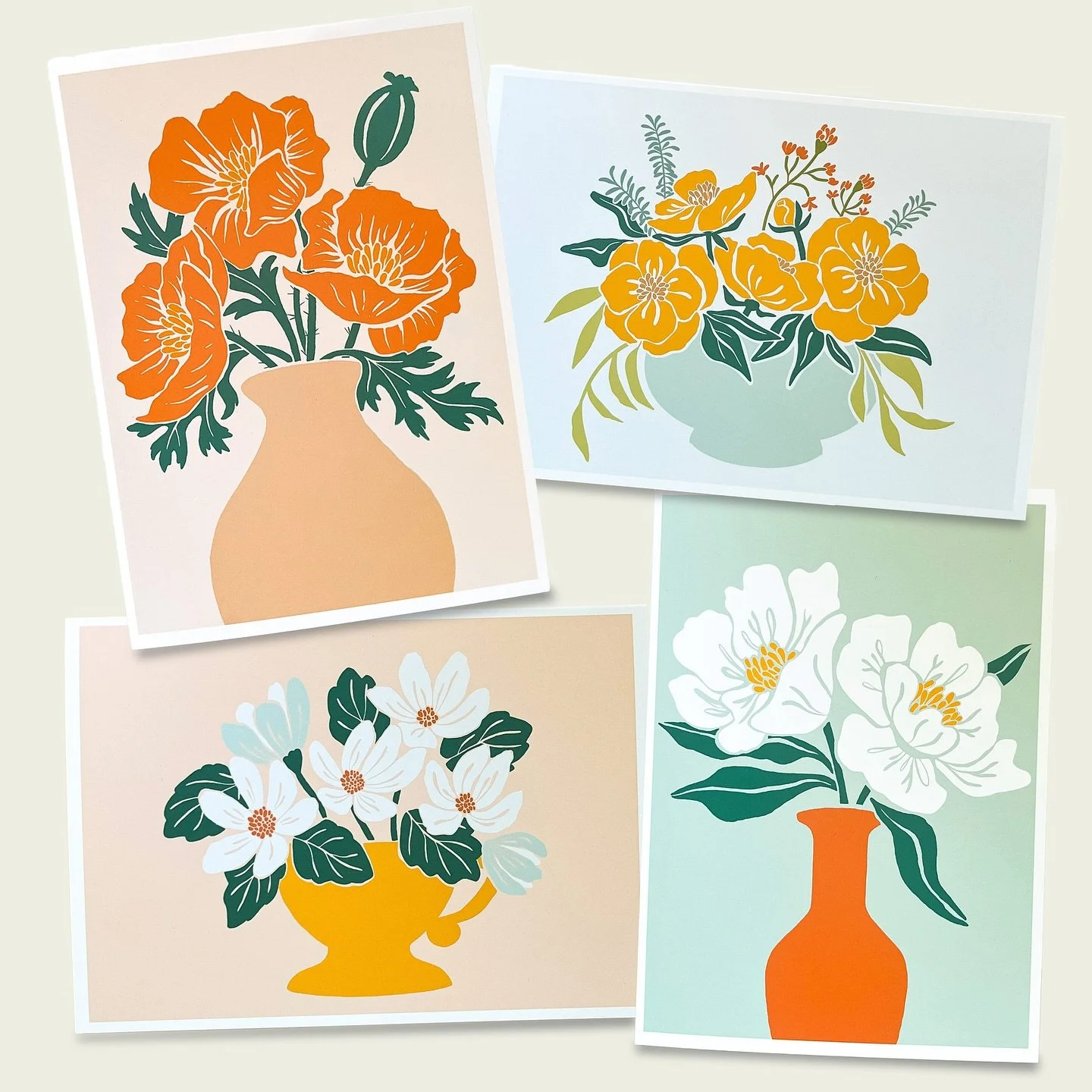 A bouquet for any occasion! 💐

These blank 5x7 greeting cards are available individually or in sets of 4 or 8. Link to shop in bio!

#maddiebeestudios #brentwoodca #shopsmall #greetingcards #floralart #papergoods