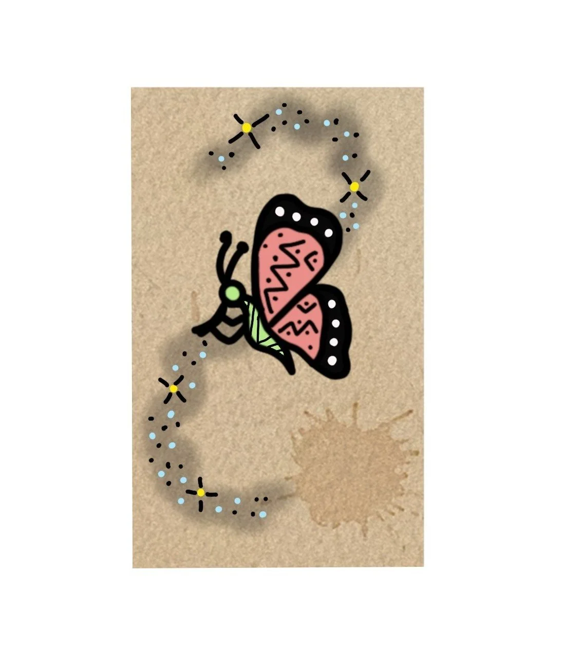 Butterfly-May 5th-3"-$180