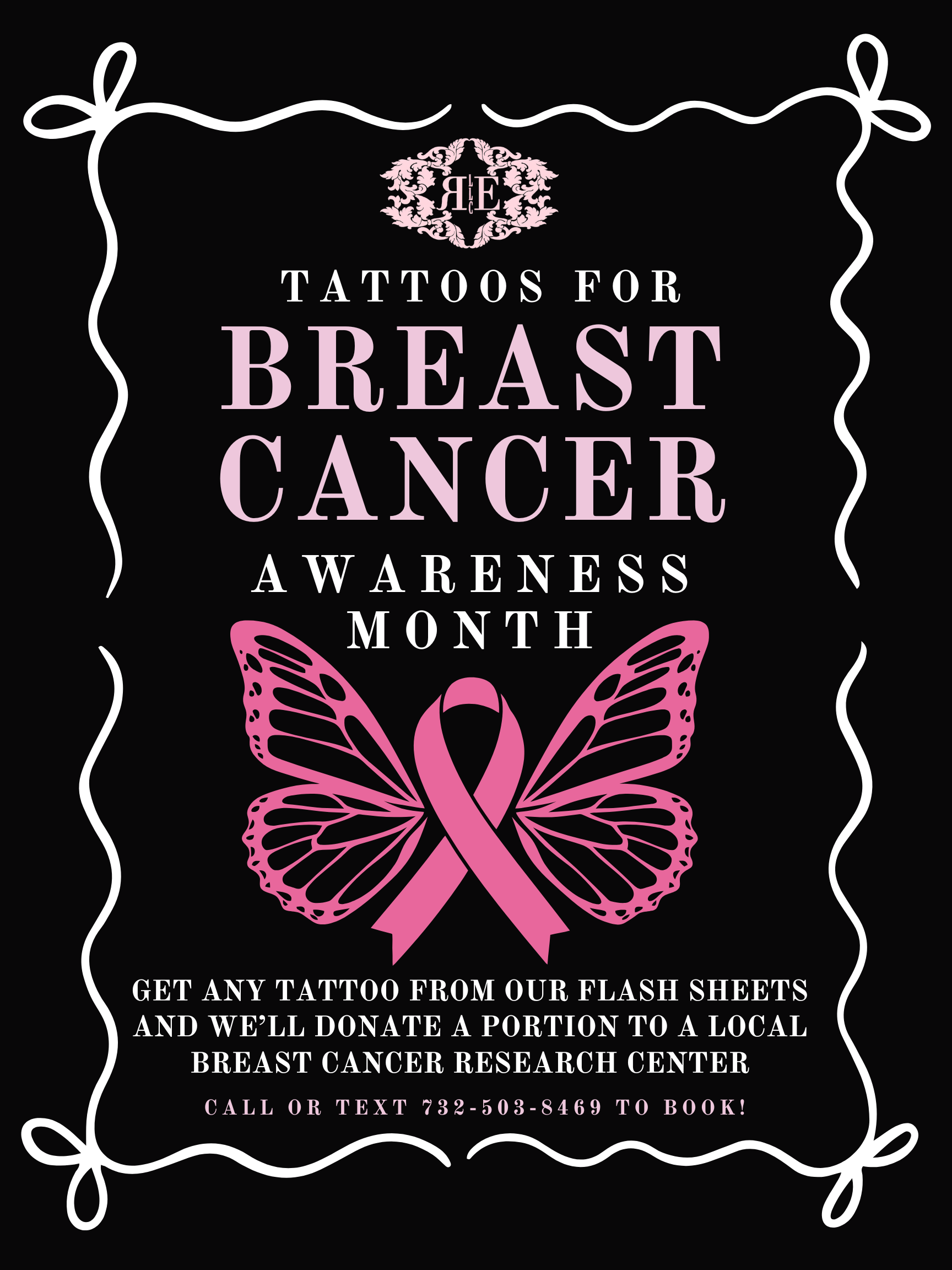 Black Pink Floral Breast Cancer Awareness Poster.png