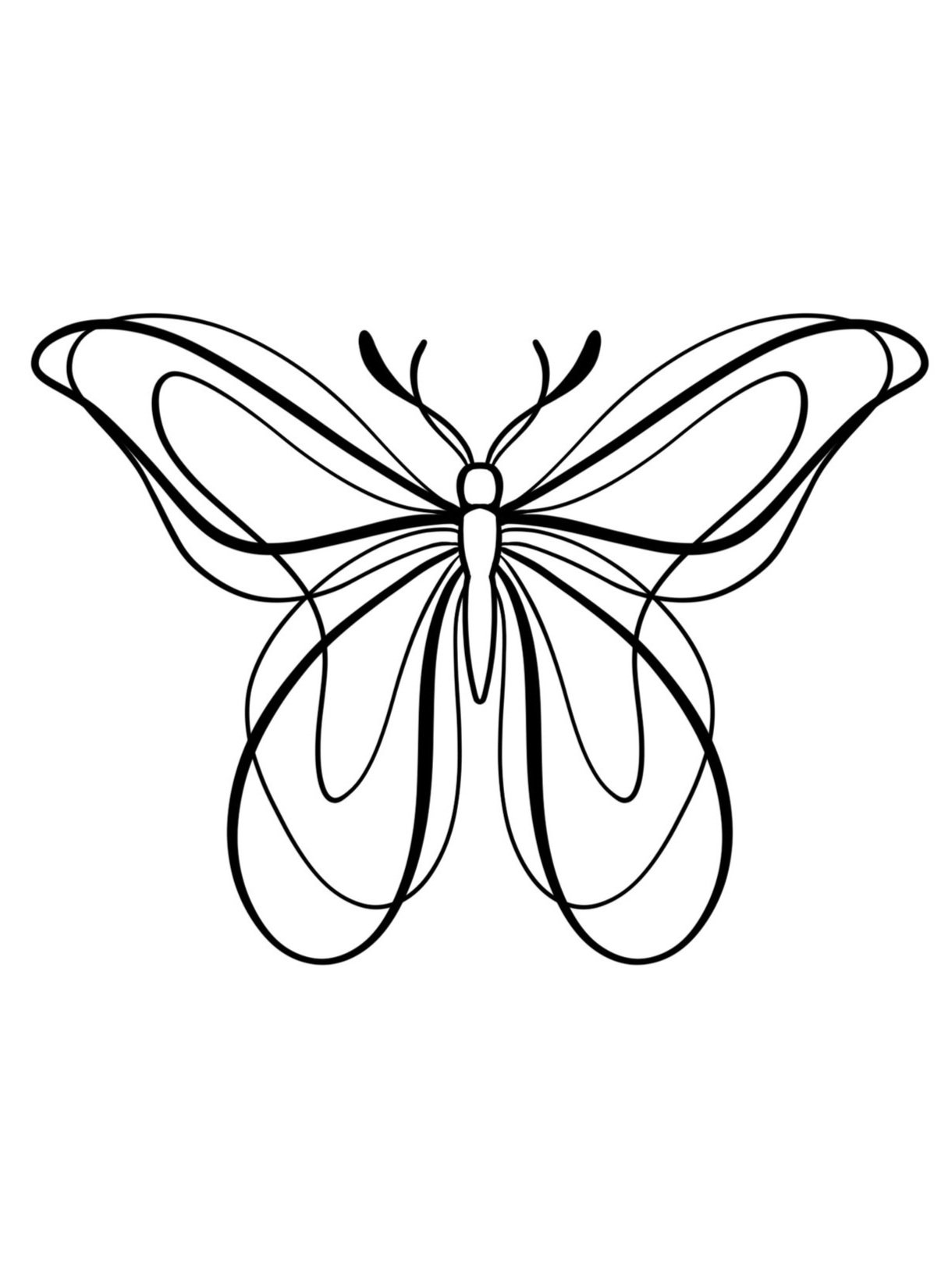 Linework Butterfly-Fine Line