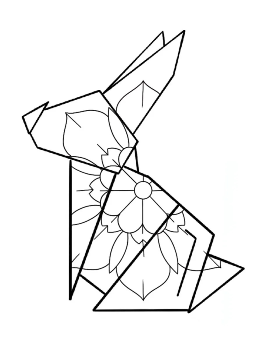 Origami Bunny-Fine Line